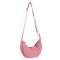 Nylon Crescent Crossbody Bag for Women Purses Trendy Men,Small Travel Sling Bag Hobo - color: Pink, size: Small