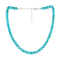 Pingyongchang Boho Layered Western Turquoise Necklaces for Women Vintage Stone Beaded Chokers Butterfly Catus Chain Country Concert Cowgirl Cowboy Jewelry Holiday Gifts - style: H 8MM