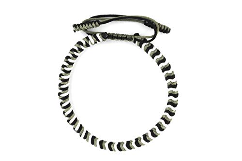 Dowling Brothers One Tibetan Monk Lucky Minimal Rope Buddhist Handmade Knot Bracelet - color: GRAYSCALE
