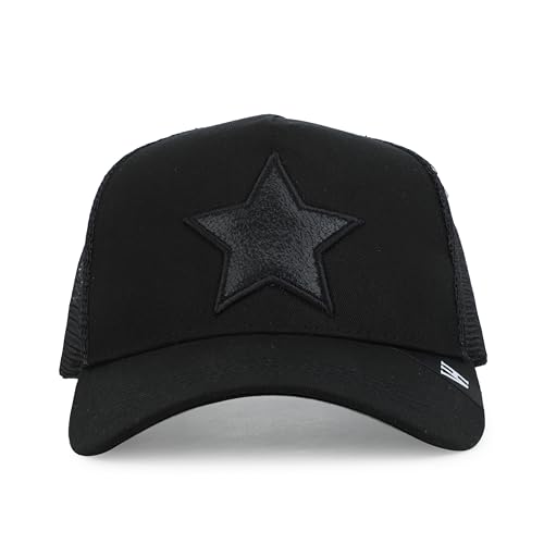 VINTAGE HAVANA Trucker Hats Women | Mesh Adjustable Snapback Hat | Men & Women Cute Trendy Fashion Baseball Cap - color: Black/Black