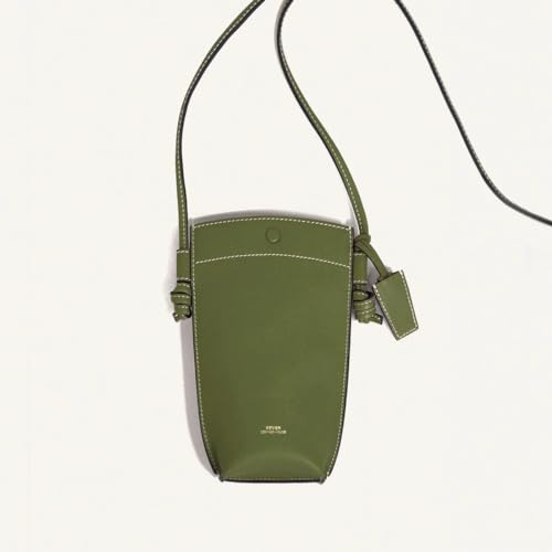 Rever Rubin Phone Crossbody Sling Bag, Leather, Fits Phone, Cards, Essentials | Phone - color: Pistachio (Green)