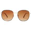 SOJOS Classic Trendy Square Sunglasses for Women Men Cute Big Frame Gold Shades SJ1137 - color: Brown Tortoise/Gradient Brown