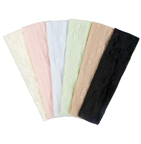 TERSE Lace Headbands for Women Trendy Boho Hair Accessories: Cute Head Bands for Women's Hair Fashion Hairbands 6PCS - color: Headbands Color- Lace Floral Print