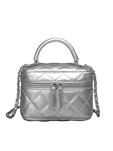 Box Bag Purse, Y2K Sourpuss Purse Cool Style Trendy Women Shoulder Crossbody Bags Fashion Girls Handbag - color: A-silver