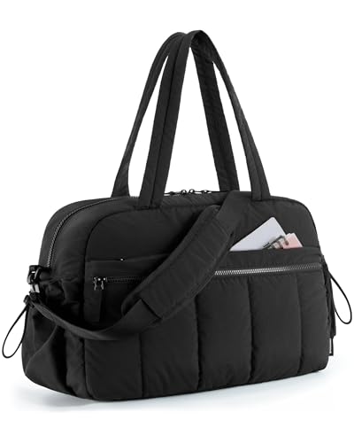BAGSMART Gym Bag for Women, Duffle Bag for Travel with Wet Pocket, Lightweight Carry on Weekender Duffel, Water Resistant - color: Classic, size: Medium