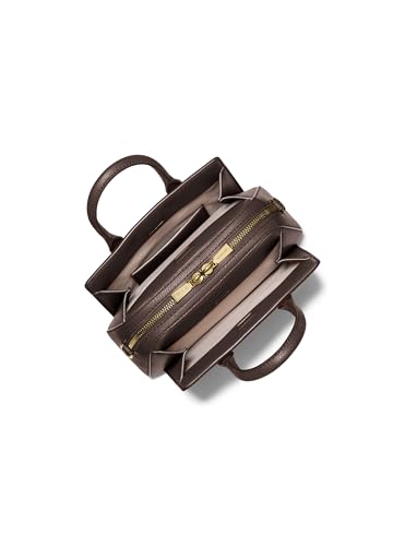 MICHAEL Michael Kors Laila Extra Small Crossbody - color: Gold-tone Hardware/Embossed Goat Leather/Chocolate