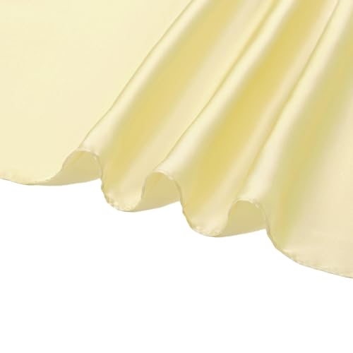 RIIQIICHY 35 Inch Head Scarf for Women Hair Scarf Like Silk Scarf Square Scarf Bandanas for Women - color: Light Yellow