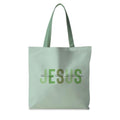 Jesus Tote Bag, Christian Tote Bags for Women, Religious Reusable Grocery Bags - color: Green