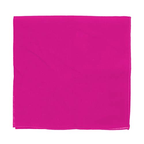 Motique Accessories Solid Color Bandana - Set of 4 - color: Hot Pink Black