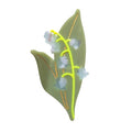 Lily of The Valley Claw Clips,Cellulose Acetate Hair Clips,Small Claw Clips for Girl,Hair Accessories - color: Green
