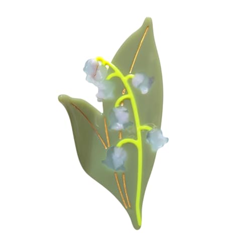 Lily of The Valley Claw Clips,Cellulose Acetate Hair Clips,Small Claw Clips for Girl,Hair Accessories - color: Green