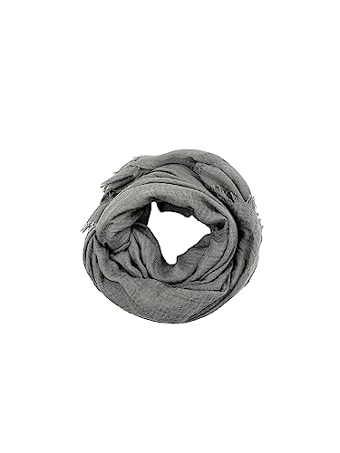 Humble Hilo Womens Woven Bohemian Style Gauze Scarf,Shawl, Head Wrap Fringed Edge Lightweight, Long Folds Small - color: Light Grey