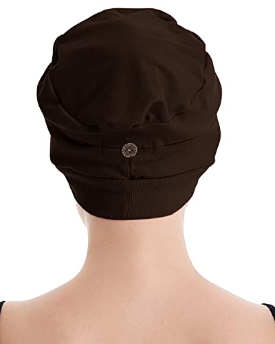 osvyo Cotton Chemo Turbans for Women Cancer Hairloss hat - Cotton Lightweight Headwear Sealed Packaging - color: Cotton Coffee