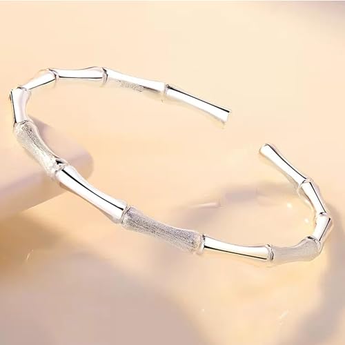925 Sterling Silver Bracelets Open Adjustable Bangle Bracelet Teardrop Water Drop Cuff Bangles for Women - color: Pattern 6