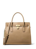 Michael Kors Women's Hamilton Satchel - color: Gold-tone Hardware/Urbino Leather/Husk
