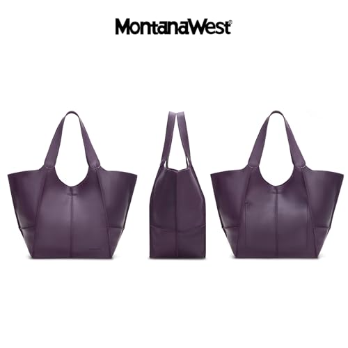 Montana West Tote Bag for Women Large Hobo Purses and Handbags - color: Purple
