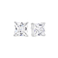 KEZEF Sterling Silver Stud Earrings for Women & Men - 4-Prong Setting Cubic Zirconia Earrings Studs - Premium CZ S925 Hypoallergenic - Available in 14K White and Yellow Gold, Rose Gold - 3mm to 9mm - color: 14K White Gold, size: 4mm - Small