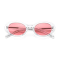 FEISEDY Sunglasses Womens, Retro Oval Cateye Sun Glasses Men, Small 90s Style B4128 - color: Pink