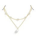 Trinckle Pearl Necklaces for Women, Gold Pearl Choker Single Pendant Necklace Layered Daisy Jewelry for Prom Birthday Gifts, Prom Wedding Strands for Bride Bridesmaids as Beach Summer Accessories - style: Daisy necklace