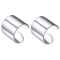 ChicSilver 925 Sterling Silver Ear Cuff Earrings Non Piercing Clip on Cartilage Cuff Earrings for Women - style: D: 10mm Simple Cuff