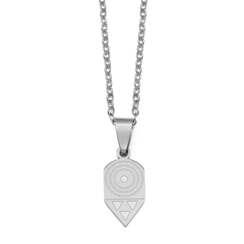 Pintadera Canaria Spain Traditional Ethnic Symbols Pendant Necklaces For Woman Jewelry - color: Silver Color 1