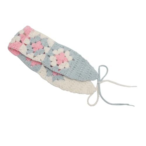 ZLYC Women Floral Headband Handmade Crochet Knit Vintage Hair Bands (Floral Pink) - color: Floral Pink