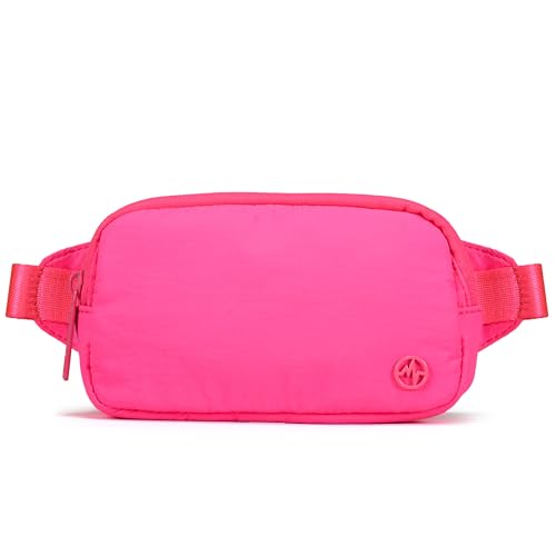 Pander Mini Belt Bag – Ultra Compact, Fits 6.7” Phone, Lipstick, Earbuds, Essentials, Small Crossbody Waist Purse, Sonic Pink - color: Sonic Pink