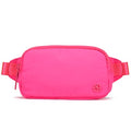 Pander Mini Belt Bag – Ultra Compact, Fits 6.7” Phone, Lipstick, Earbuds, Essentials, Small Crossbody Waist Purse, Sonic Pink - color: Sonic Pink