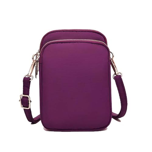 WITERY Waterproof Nylon Cute Crossbody Cell Phone Purse Smartphone Wallet Bag for Women - color: Purple 3