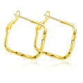 ToHeart Gold Hoop Earrings for Women Twist Hoop Earrings Gold Plated - style: Hoop Earrings K