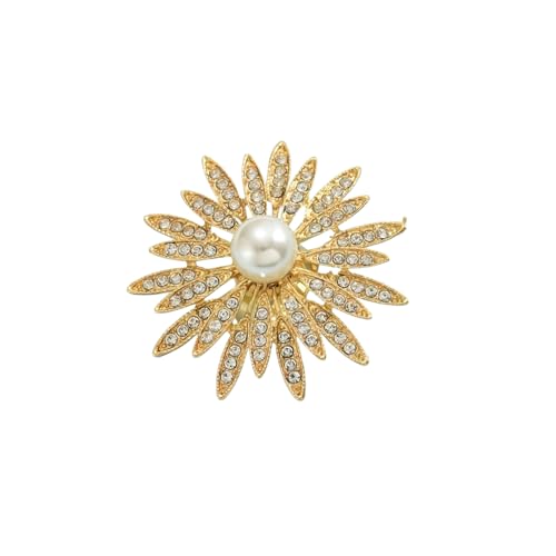 Vintage Rhine Sunflower Ring,Colorful Large Flower Rings Crystal Sunflower Finger Joint Opening Rings Wedding Party Ball Jewelry Accessories for Women - color: Gold