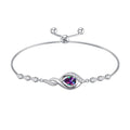 HPQQ Birthstone Bracelet for Women 925 Sterling Silver Infinity Love Jewelry Anniversary Birthday Mothers Day Gifts for Mom Wife Her - color: 06-June-Alexandrite