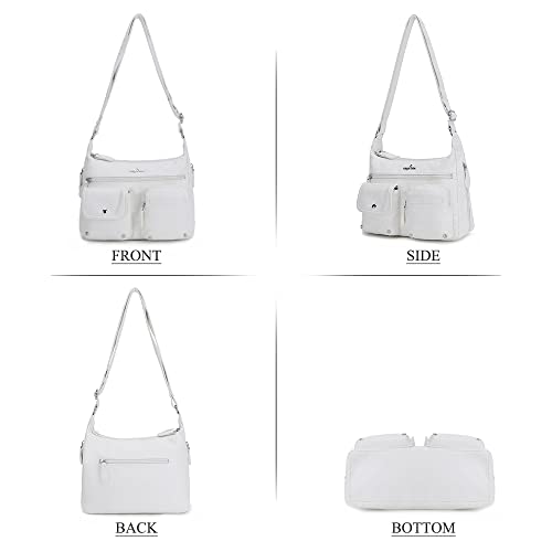 Angel Kiss Crossbody Bags for Women, Ladies Shoulder Handbags and Purses Medium Faux Leather Pocketbooks | Ladies - color: 1white