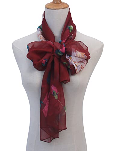 PANTONIGHT Long Chiffon Fashion Scarf Lightweight Chiffon Sheer for women - color: No.780