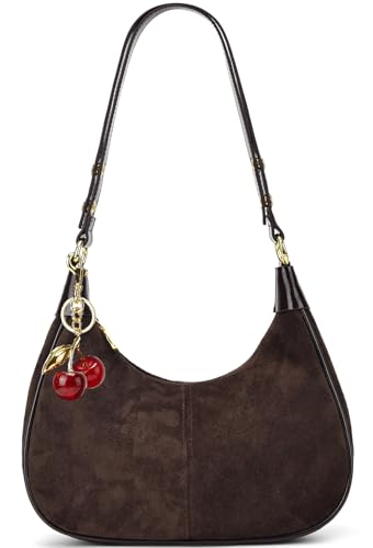 Small Hobo Bags Crescent Shaped Shoulder Bags for Women Mini Cherry Purse Fall Soft Crossbody Handbag 2025 - color: Wy26-96brown