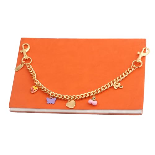 Bag Purse Charms Chain for Handbags Women's Pants Wallet Gold Link Bag Chain Keychain Y2K Accessories - color: Heart Butterfly