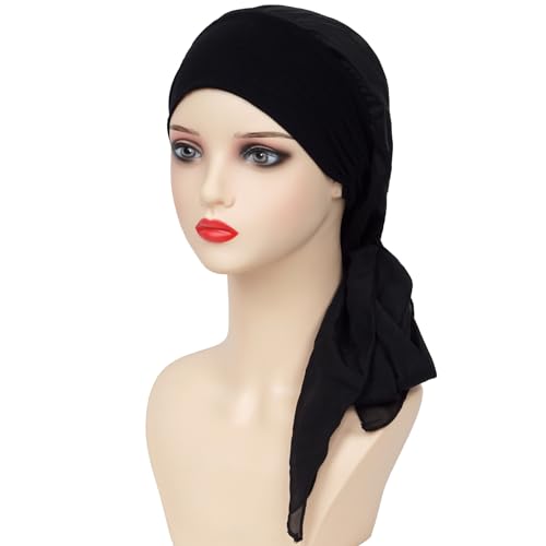 Headwear Turbans for Women - Lightweight Head Scarf for Women's Hair Chiffon Elegant Headwraps Hats - color: A01