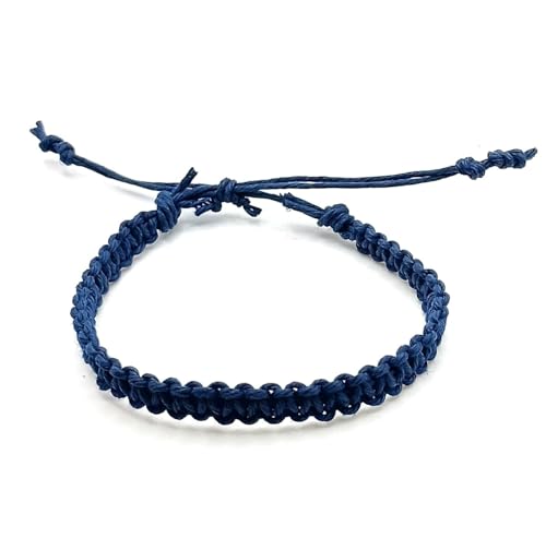 Hemp Bracelet Adjustable - color: Navy Blue