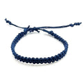 Hemp Bracelet Adjustable - color: Navy Blue