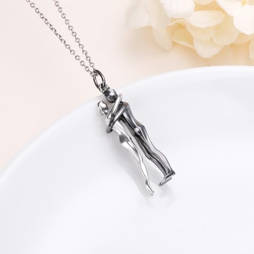 FLYOW S925 Sterling Silver Best Friend Couple Pendant Friendship Sun Moon Lotus Yin Yang Matching Bff Necklace for Women Jewelry - style: unity