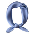 Ciormis 100% Mulberry Silk Scarf-Women's 21''/27''Square Silk Hair Head Scarf Neckerchief with Gift Packaged - color: 21''x 21''-style 25-haze Blue