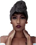 HOMELEX Head Wraps Turbans Stretch Jersey Knit Headwraps Wrap Turban Scarf Tie for Women - color: Gy