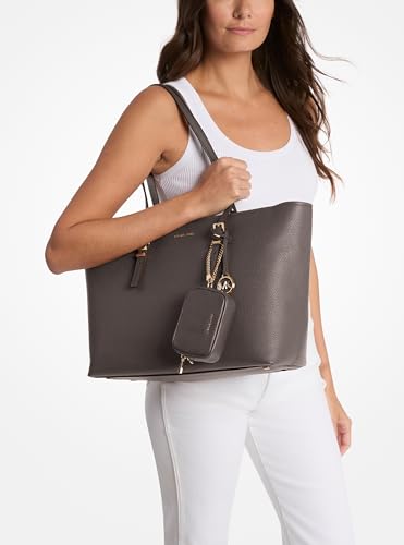 Michael Kors Quinn Large Tote - color: Gold-tone Hardware/Pebble Leather/Chocolate