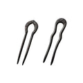 Carved Hair Forks for Buns for Women Two Prong Hair Stick for Long Hair U Shape Wood Hair Pin Handmade Hair Accessories(2pack)