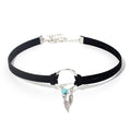 Boho Outfits for Women Boho Necklaces Country Concert Outfits Nashville Western Jewelry Choker Necklaces Long Leather Necklace Western Dress Jewelry Country Cowgirl Accessories Gifts - color: H:Black Circle Necklace