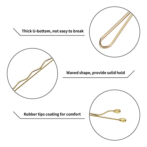 Vaincre Blonde Bobby Pin for Buns, 150 Count Hair Pins Bulk with Storage Case, Pain-Free Hair Clips for Women and Girls (Blonde, 2 inch) - color: Blonde