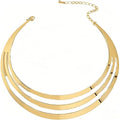 Gold Necklaces for Women Chunky Gold Silver Choker Necklace Statement Egyptian Jewelry for Women Men Gold Costume Jewelry Sets Accessories Gift - color: Chunky gold necklace