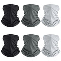 Geyoga 6 Pieces Summer UV Protection Cooling Neck Gaiter Face Clothing Neck Gaiter Mask Scarf Sunscreen Breathable Bandana - color: Classic Color