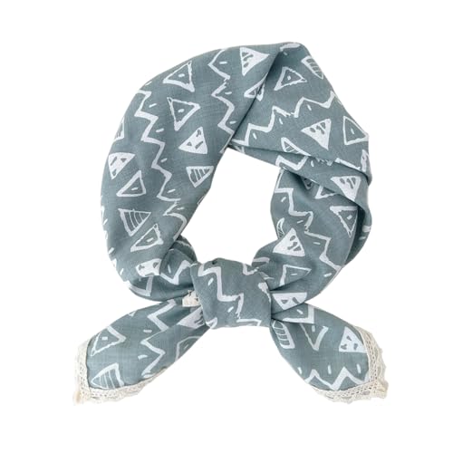 Soft Cotton Like Lace Bandana Headband, Head Wrap, Protective Coverage, Hair Neck Scarf for Women 24 x 24 inch - color: Cas024 - Triangle G
