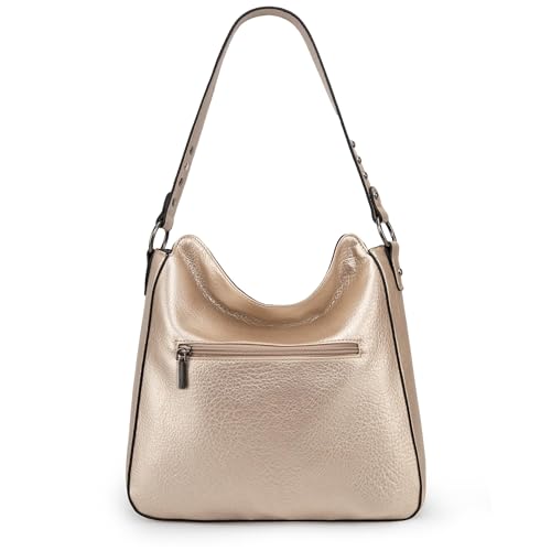 Montana West Hobo Bag for Women Crossbody Purse and Handbags Ladies Chic Shoulder Bags - color: Gold